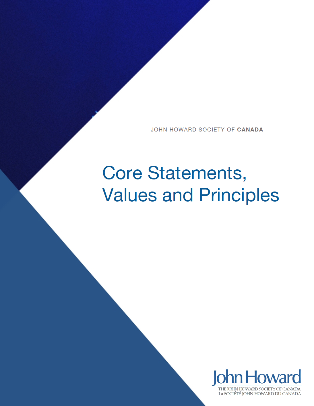 Page couverture du PDF Core Statements, Values and Principals
