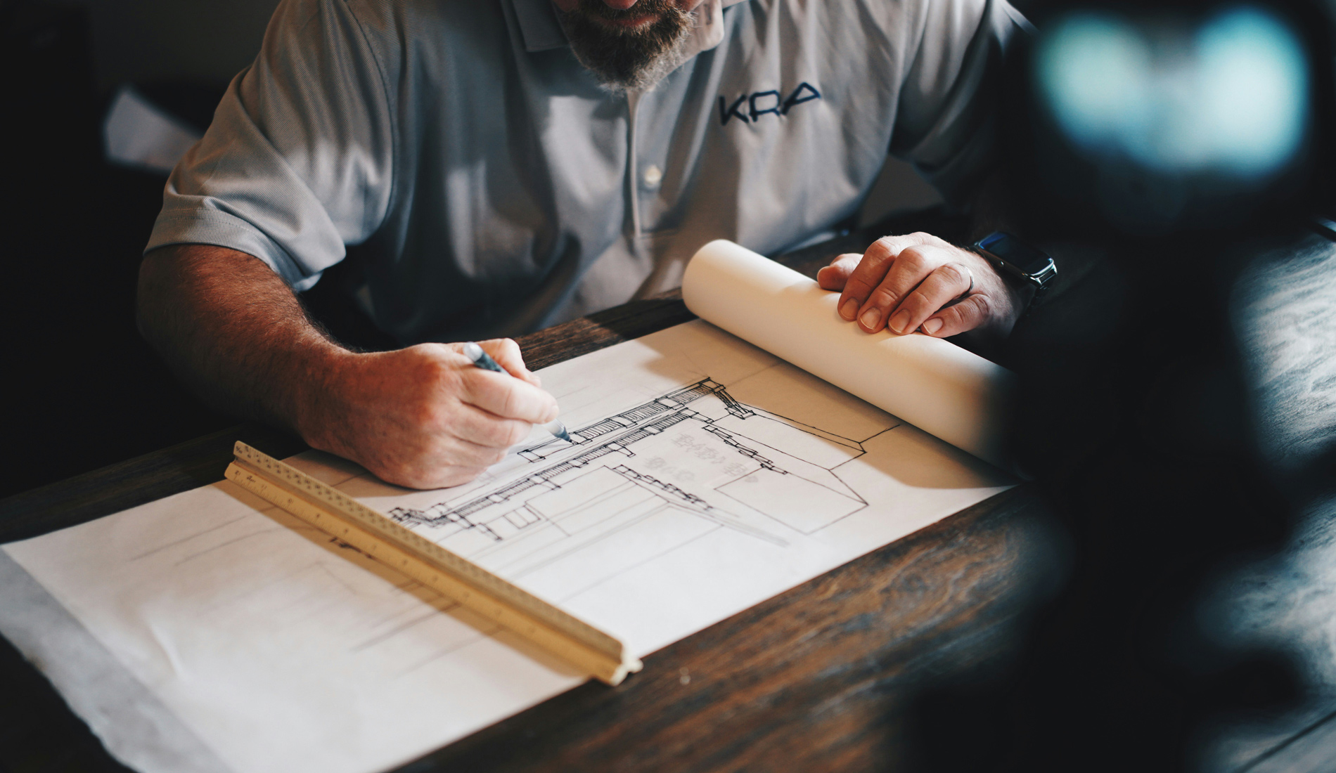 Projet de construction, dessin d'architecte